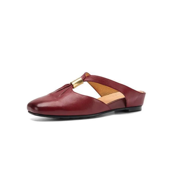 Supports zip-lock summer comfortable soft cowhide fashionable wedge sandals with retro style women's shoes