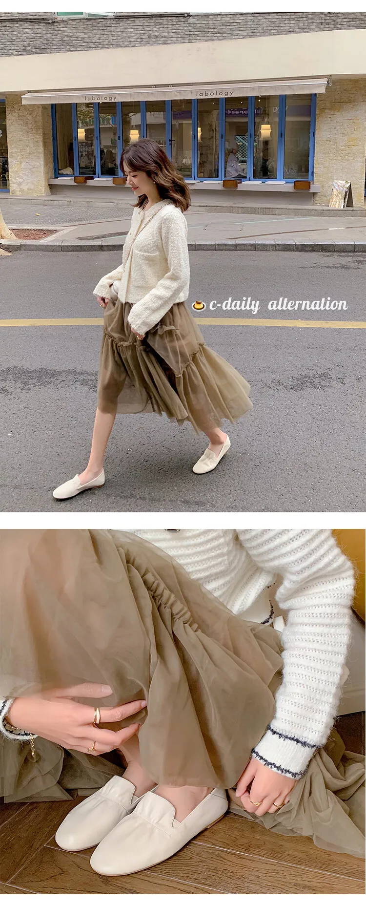 Spring and Autumn Fashion Round Toe Low Mouth Solid Color Cowhide Single Shoes Plus Size 33-40 Rubber Sole Women's Shoes 2-7b