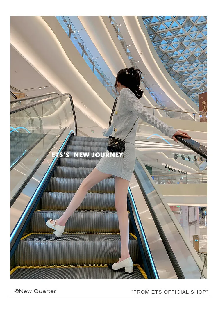 2023 Spring Chunky Heel Square Toe Color Block Single Shoes, Small Style, Black and White Fashionable Comfortable Women's Shoes 2-27