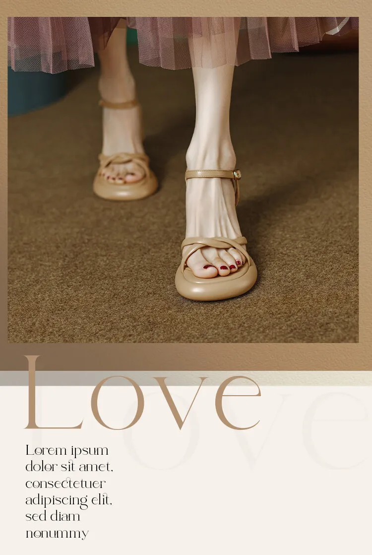 Summer round-toe high-heeled column-heel buckle comfortable sandals, fashionable studded slippers, waterproof platform women's shoes 3-3L
