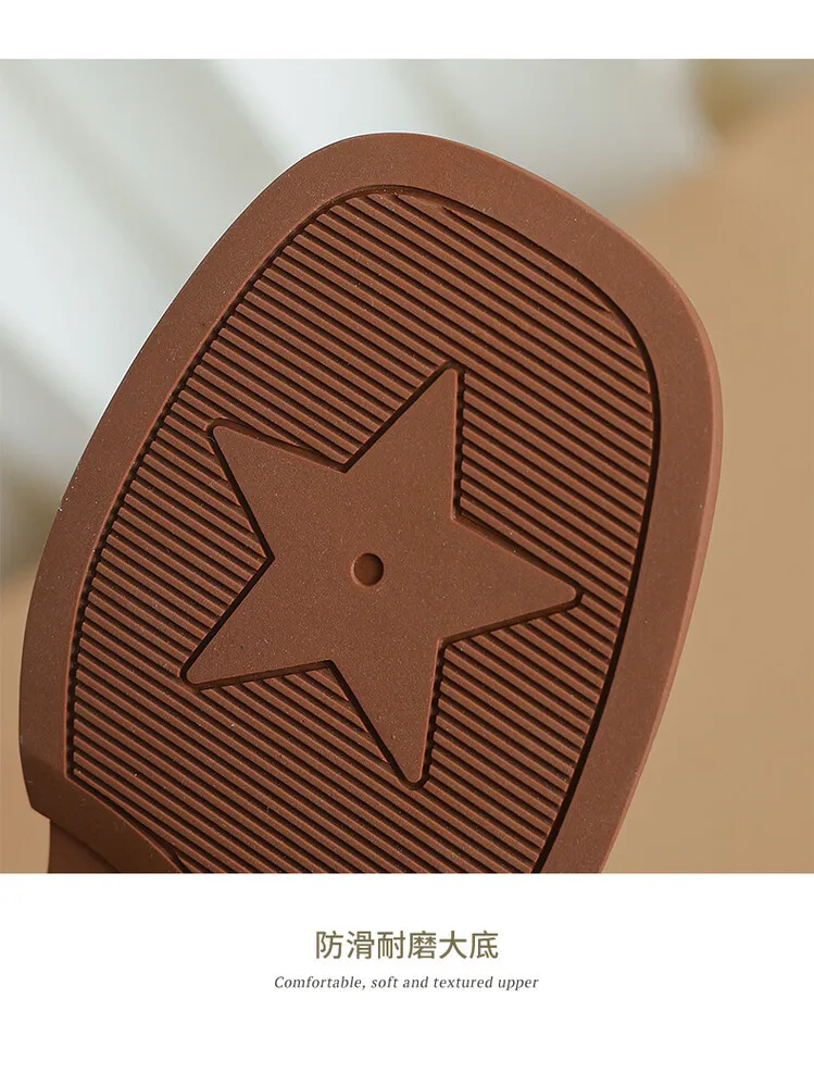 Summer chunky heeled square-toe soft-soled sandals, brown, white, and black cowhide fashion women's shoes, 3-8k