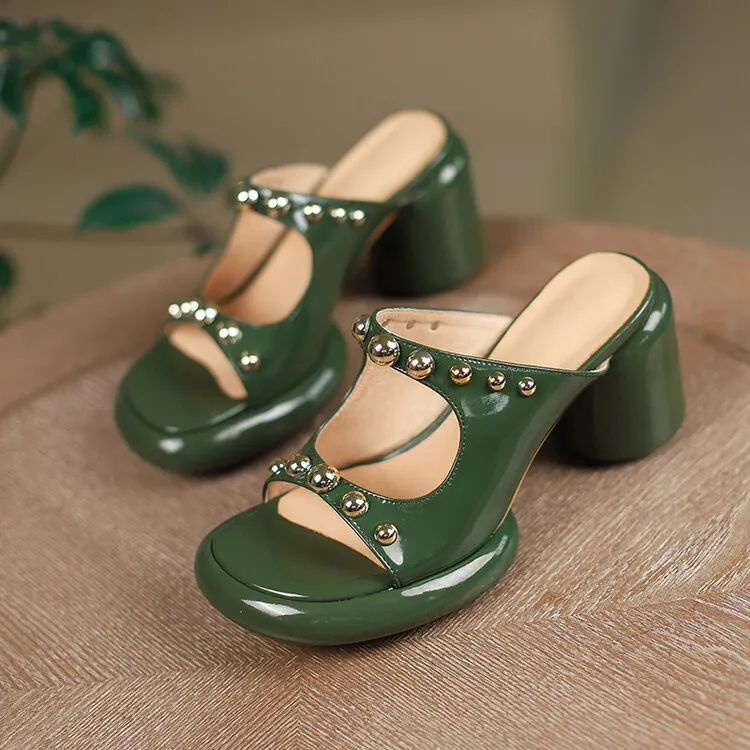 Summer Hot Selling Fashion Studded Sandals High-Heeled Platform Sandals Comfortable Fashion Sandals 3-14u