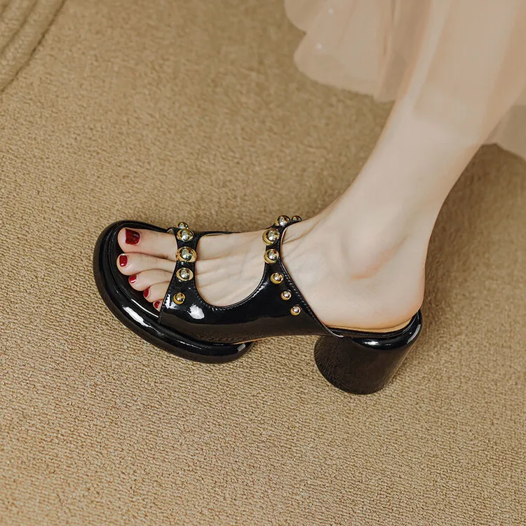 Summer Hot Selling Fashion Studded Sandals High-Heeled Platform Sandals Comfortable Fashion Sandals 3-14u