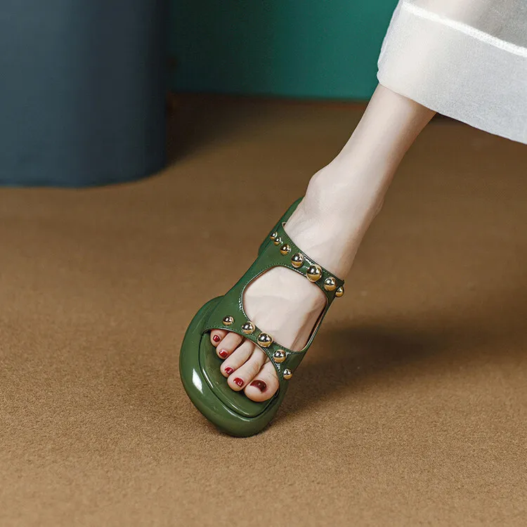 Summer Hot Selling Fashion Studded Sandals High-Heeled Platform Sandals Comfortable Fashion Sandals 3-14u