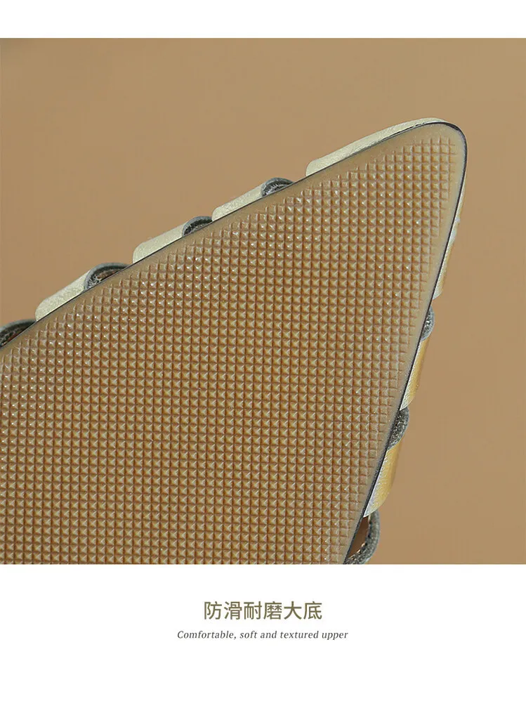 2023 Summer Closed-Toe Hollow-Out Sandals Chunky Heel High Leather Gold and Silver Fashion Women's Shoes 3-20a