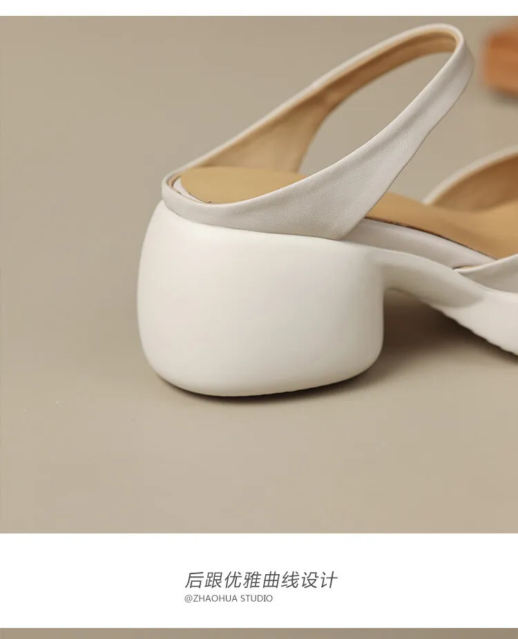 French-style high-heeled open-toe outdoor slippers for women, 2023 platform sandals, waterproof, 4-23o