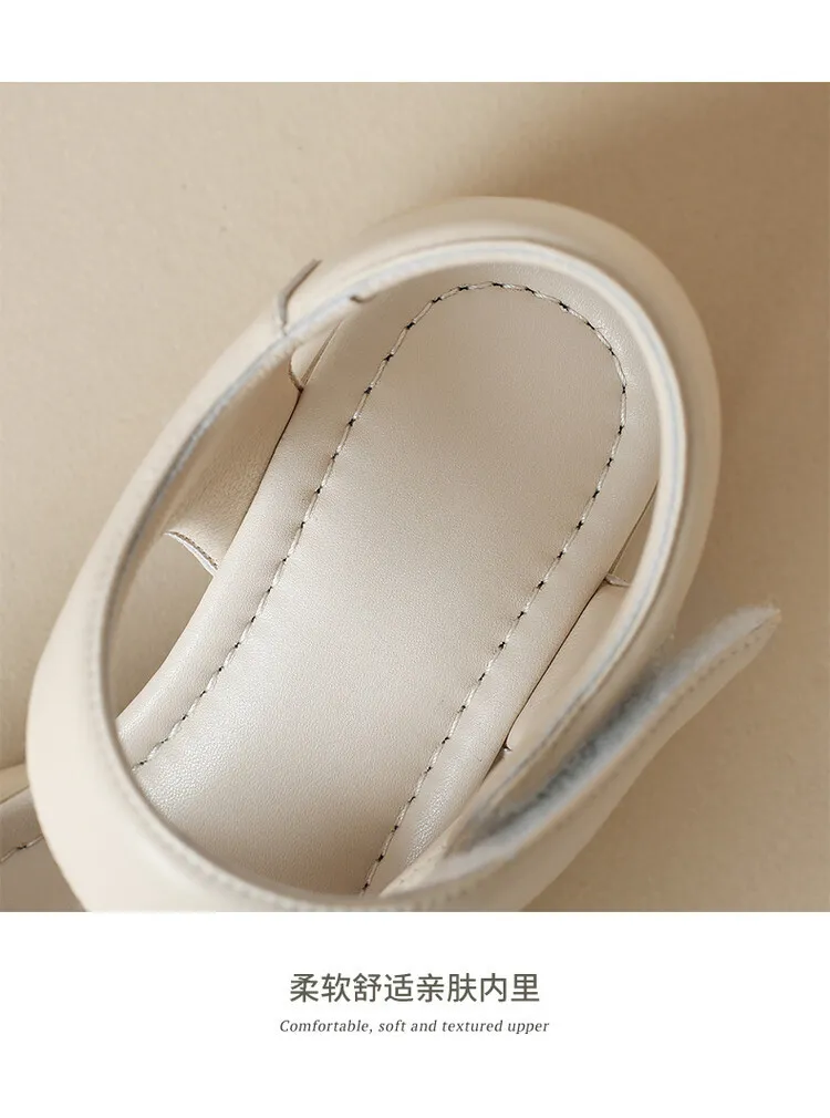 2023 Summer Lambskin Thick-Soled Velcro Casual Sandals, Platform Sole, Open Toe Women's Shoes 5-23b