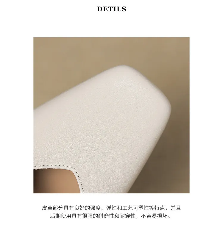 Summer fashionable and sweet style top-grain cowhide + sheepskin lining fashion slippers, low heel 2.5cm, size 34-41