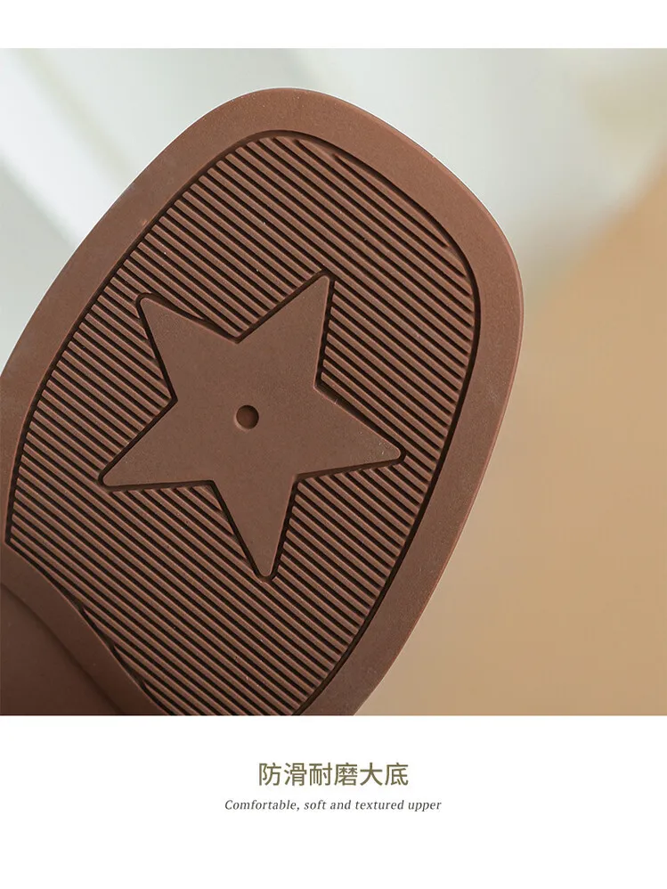 Off-white and brown soft-soled sandals for women, flat, summer style, French Roman style, plus size women's shoes, 6-24L