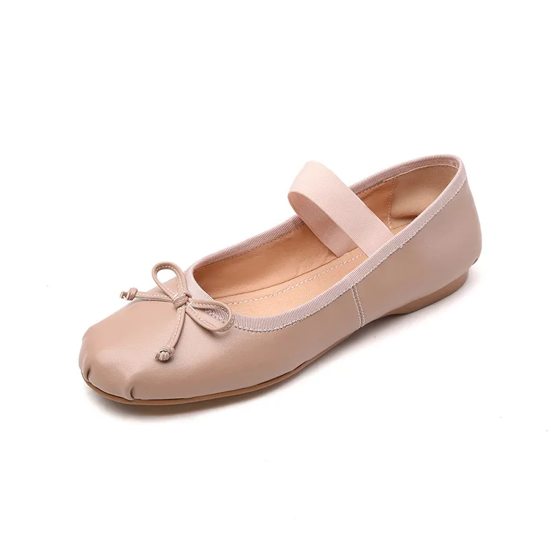 Stylish, soft, elegant ballet flats, perfect for spring and autumn, featuring round toes and bows.