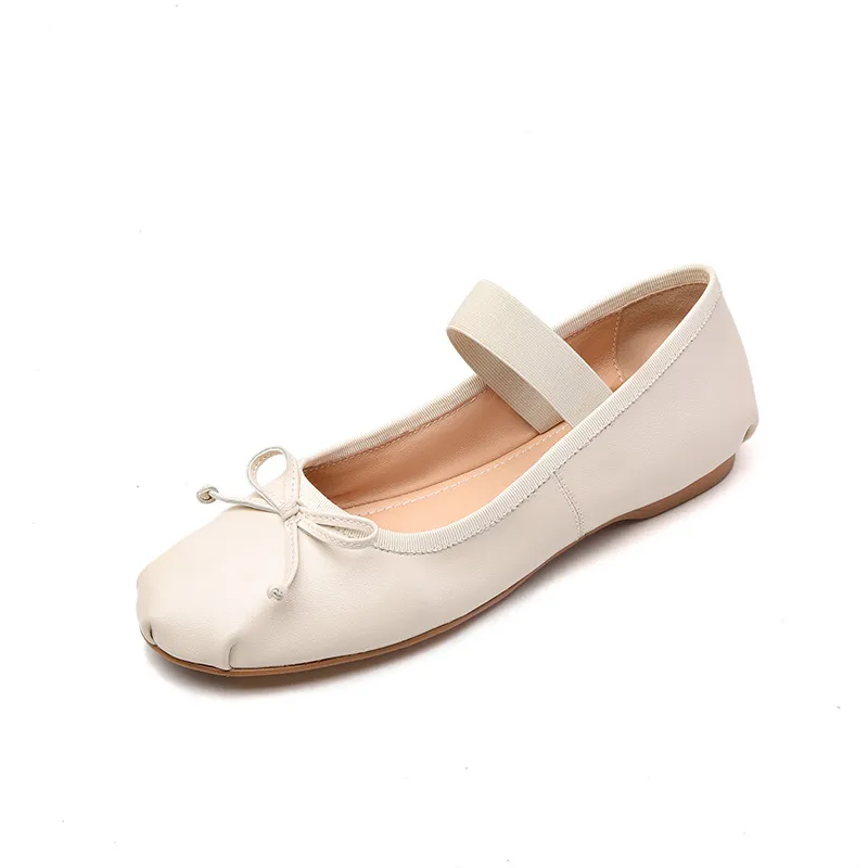 Stylish, soft, elegant ballet flats, perfect for spring and autumn, featuring round toes and bows.