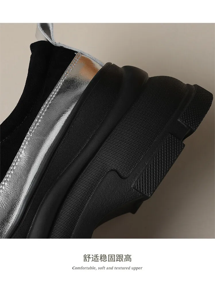 British style platform loafers for women, made of sheepskin, perfect for spring and autumn, 2-26k yuan.