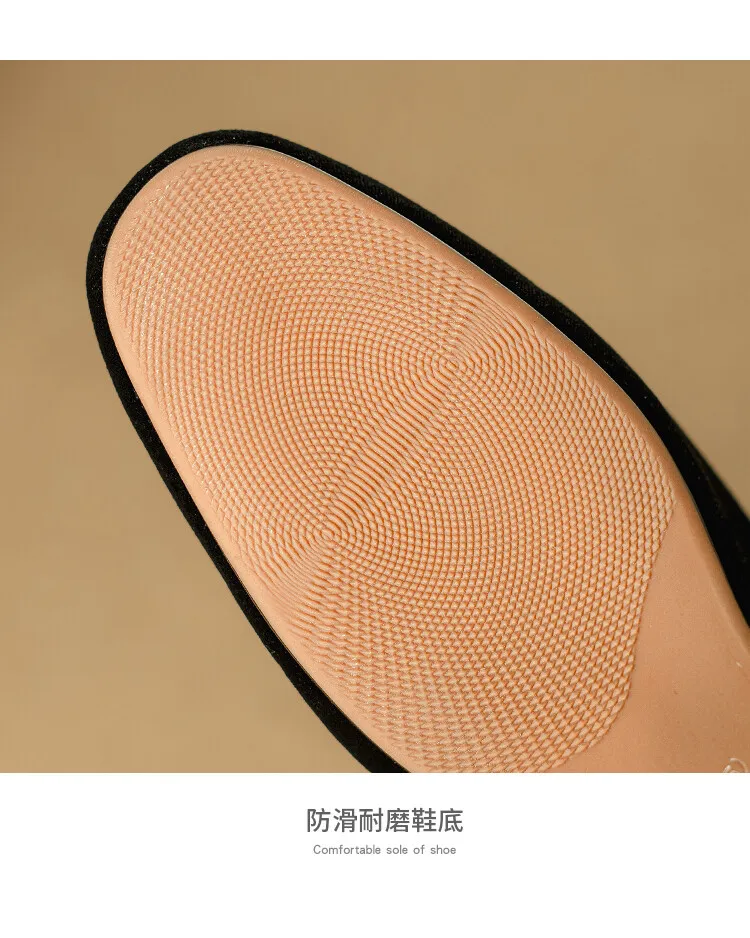 Chinese style embroidered tiger head slippers, round toe, slip-on, embroidered outerwear sandals, women's shoes, 3-25d