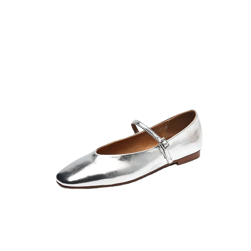 In stock, spring/summer round-toe, low-cut, fashionable, soft, comfortable plus-size women's shoes, sizes 34-43, soft and luxurious.