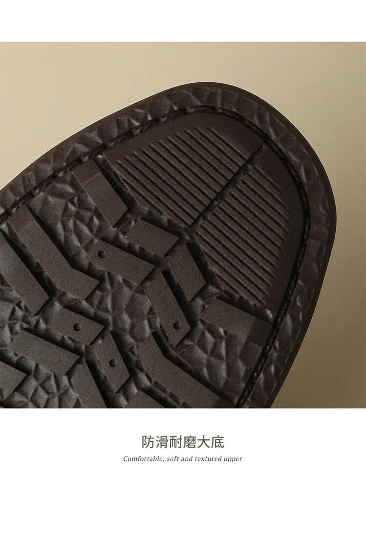 Women's Brown Woven Hollow-Out Flat Roman Sandals in Top-Grain Leather (4-20h)