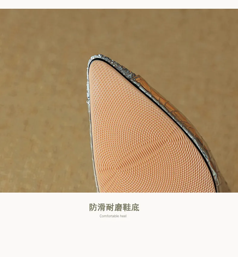 Mary Jane shoes, gold and silver fashion sandals, spring/summer pointed toe, 5cm single strap, pointed toe, kitten heel.