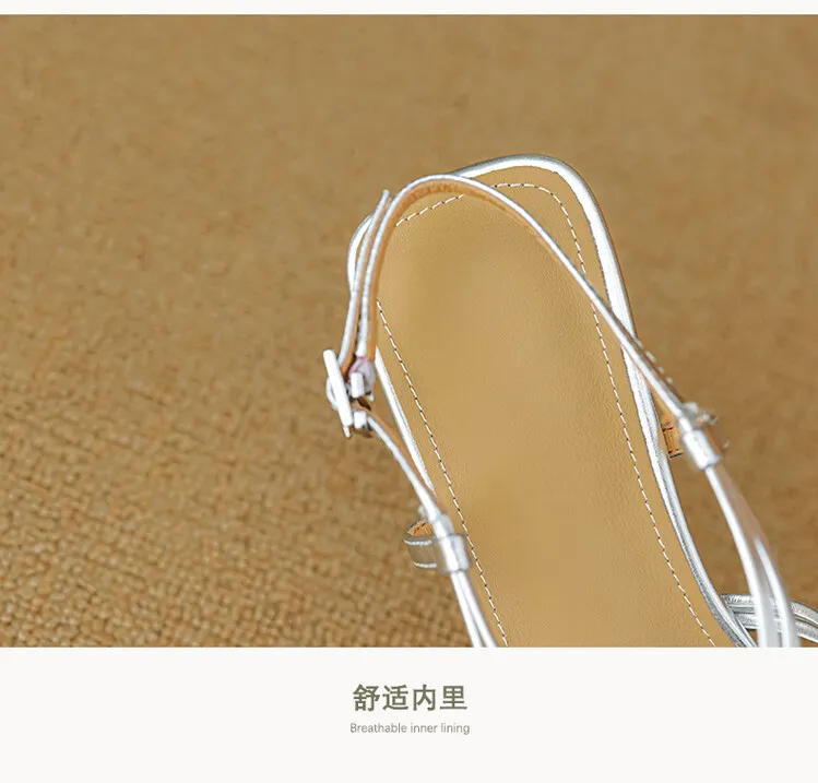 French retro style woven openwork square toe sandals, exclusive single strap chunky heel low heel sandals 5-4i fashion