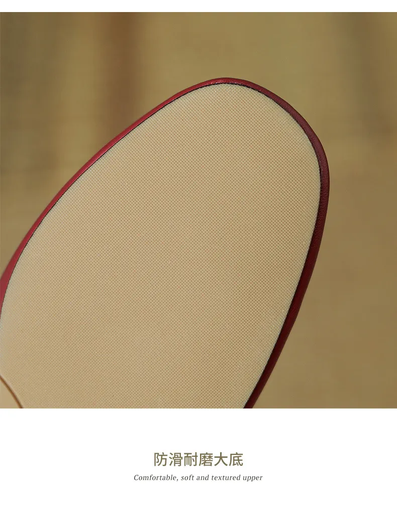 Comfortable soft lambskin women's shoes, elegant round toe, low-cut flat shoes, plus size 4142.