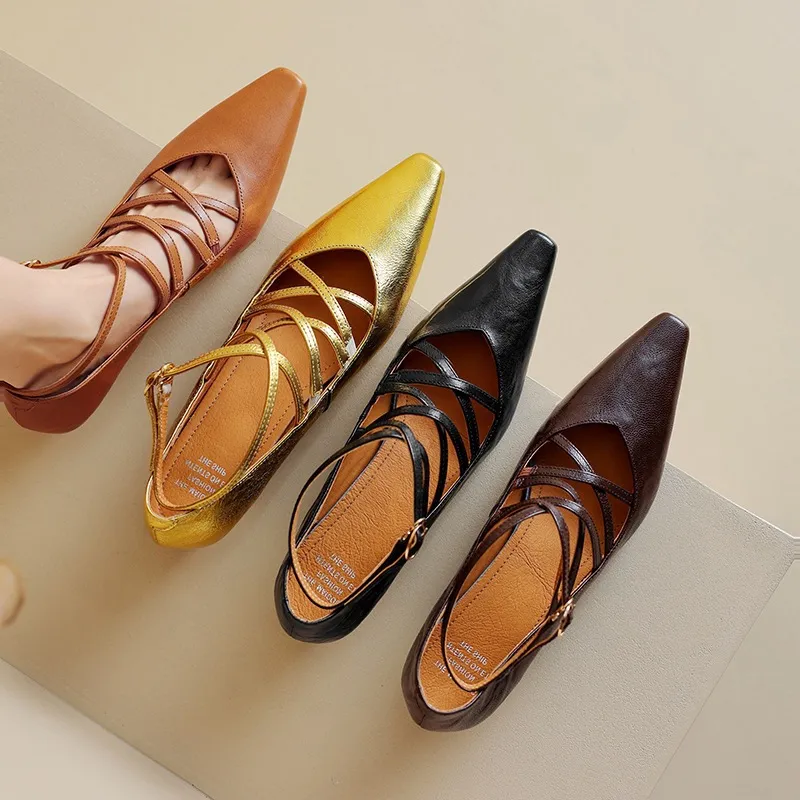 Autumn square-toe cross strap buckle single shoes, French retro hand-scratched sheepskin Mary Jane kitten heel women's shoes