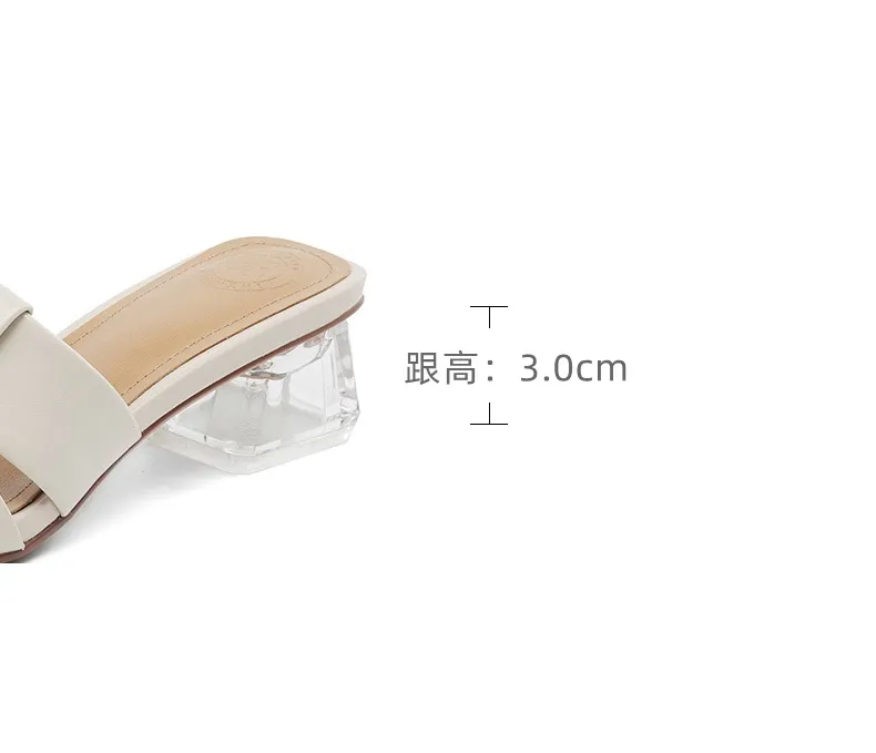 Summer sheepskin silver square-toe open-toe loafers to wear with skirts or as outerwear with chunky heels