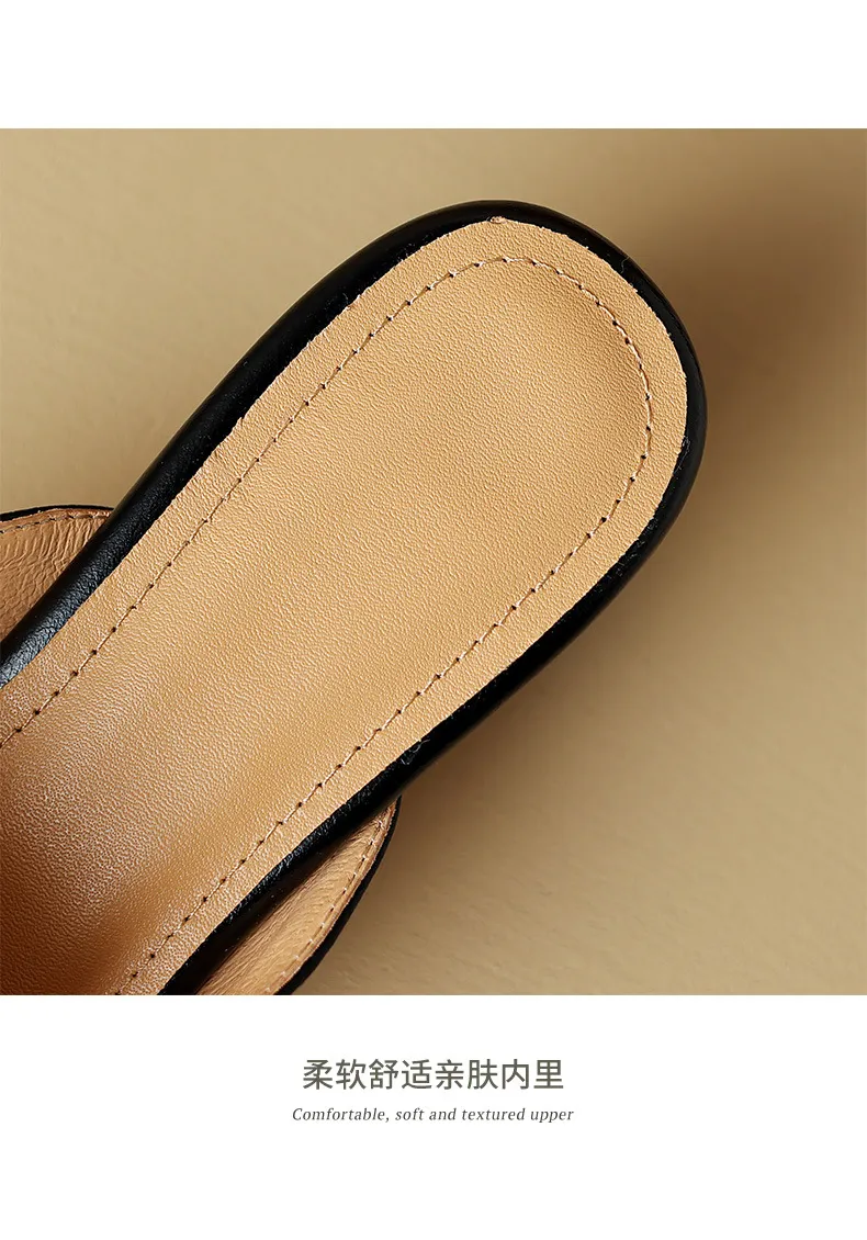 Sizes 34-39, 40, 41, 42, 43: Plus-size closed-toe backless sandals, chunky heel, mid-heel, pointed toe sandals.