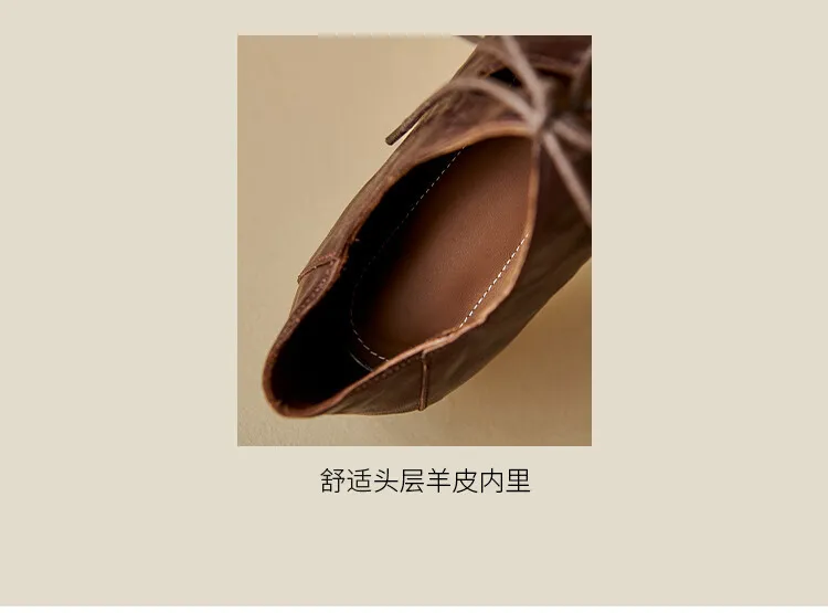 Square-toe, chunky heel, sheepskin, deep-cut, vintage handmade shoes, strappy Mary Jane shoes 7-22b