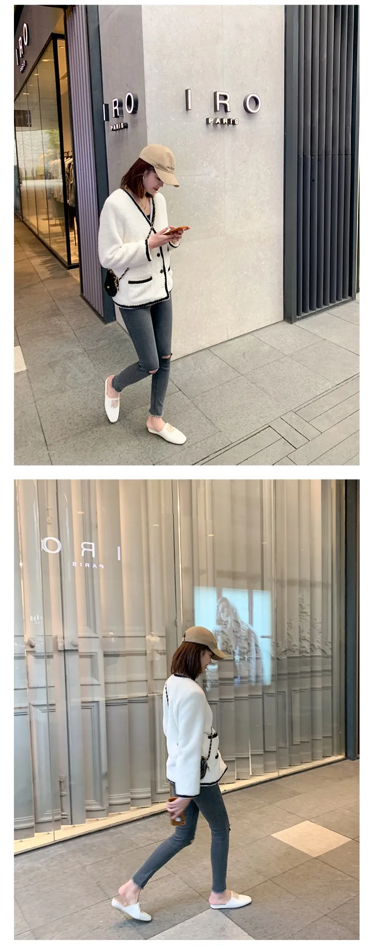 Spring/Summer Fashion Round Toe Leather Open Back Slippers Women's Shoes with Full Leather Lining and Outer Fit and Decorative Buckles