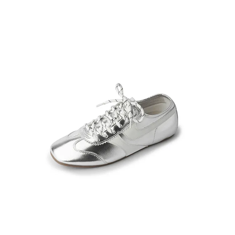 Agan shoes, women's popular retro green lace-up German training shoes, comfortable suede flat sneakers.