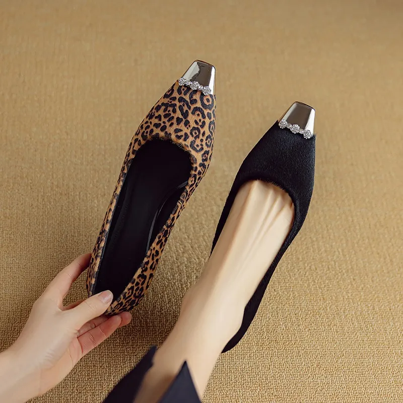 Spring square-toe, low-cut, stiletto heeled women's fashion shoes