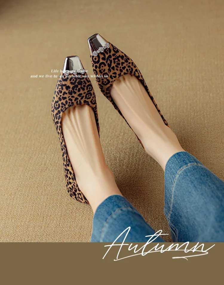 Spring square-toe, low-cut, stiletto heeled women's fashion shoes