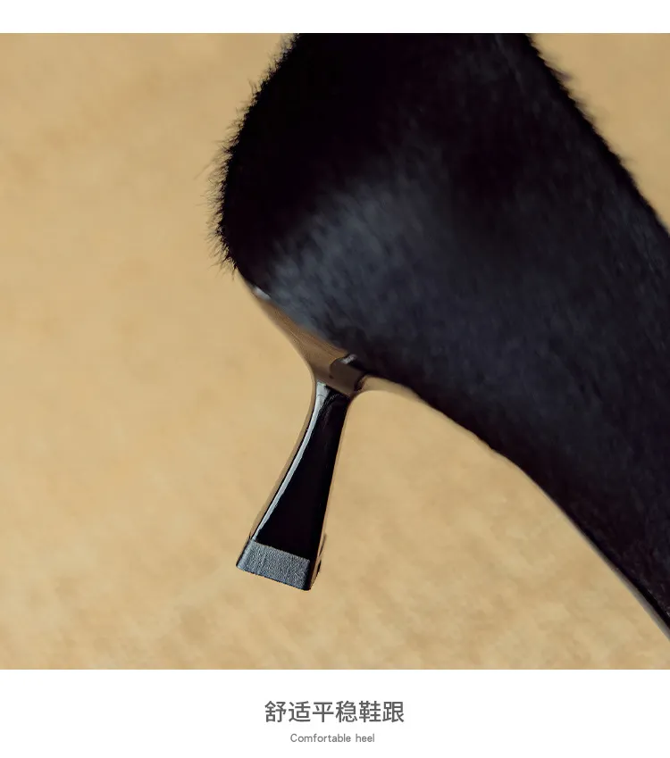 Spring square-toe, low-cut, stiletto heeled women's fashion shoes