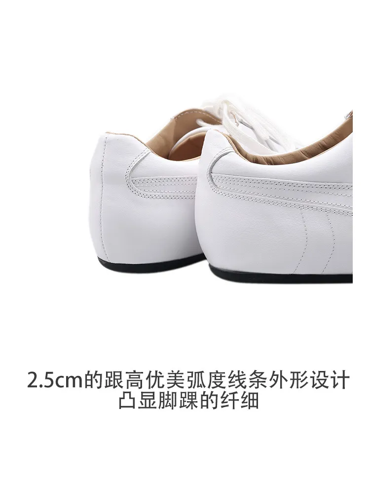 Spring round-toe lace-up flats, sheepskin fashion shoes, women's sheepskin shoes, white, pink, purple, 11-9c