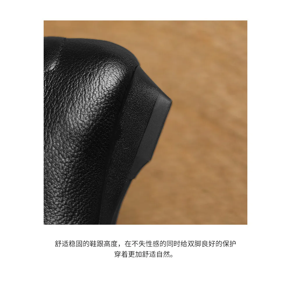Spring/Summer Wedge Heel Square Toe Low-Cut Sheepskin Fashionable Classic Women's Shoes in Black and Brown