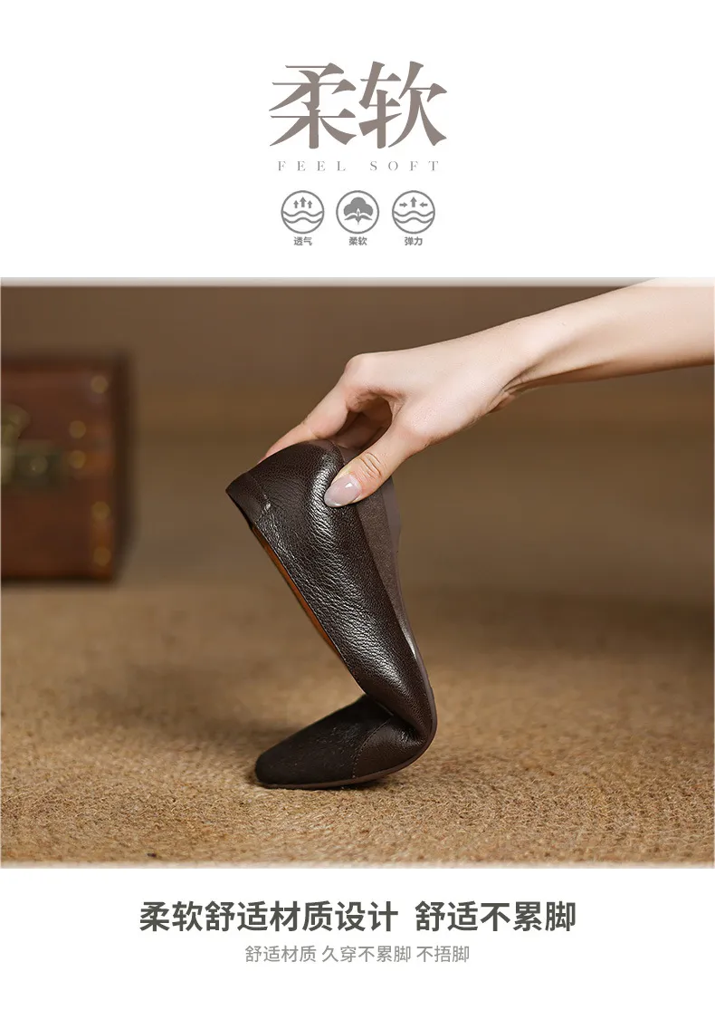 Spring/Summer Wedge Heel Square Toe Low-Cut Sheepskin Fashionable Classic Women's Shoes in Black and Brown