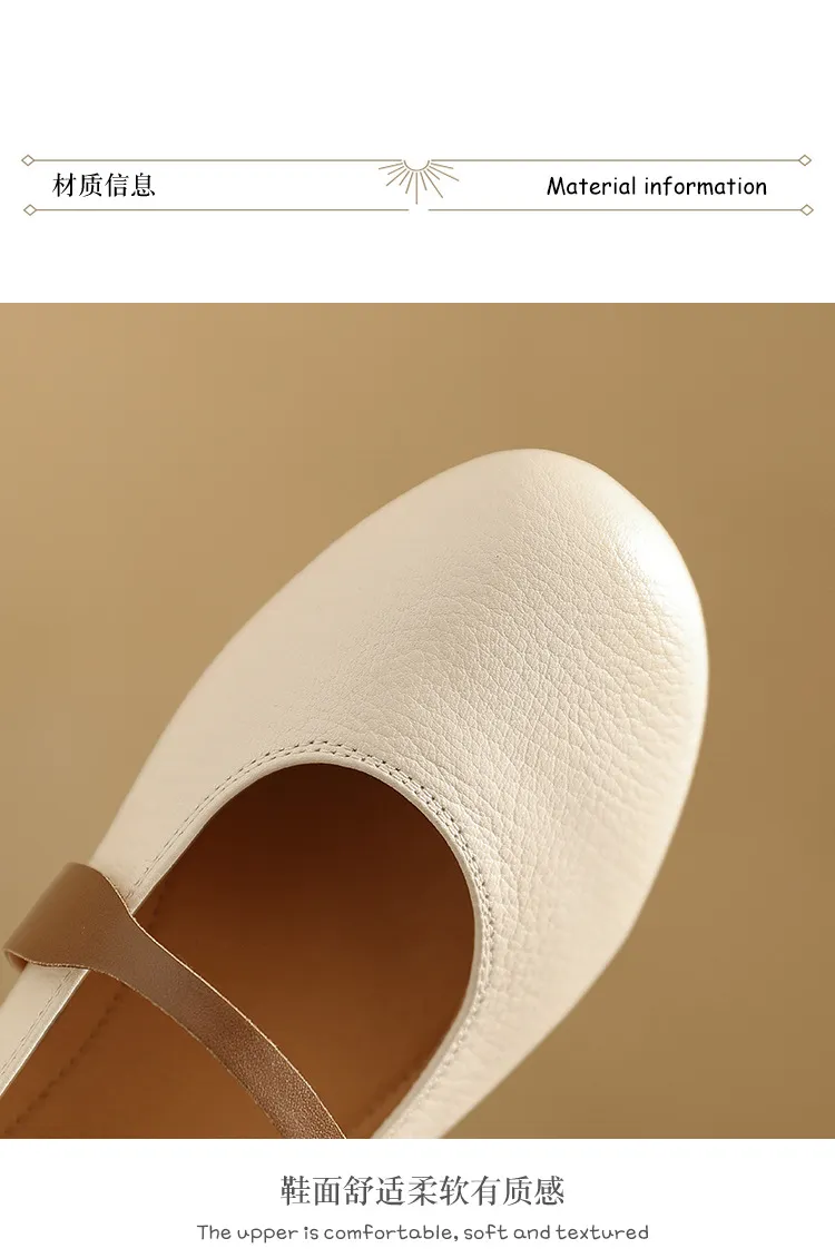 Spring/Summer Round Toe Flat Shoes, Sheepskin Color Block, Low Heel, Fashion Women's Shoes