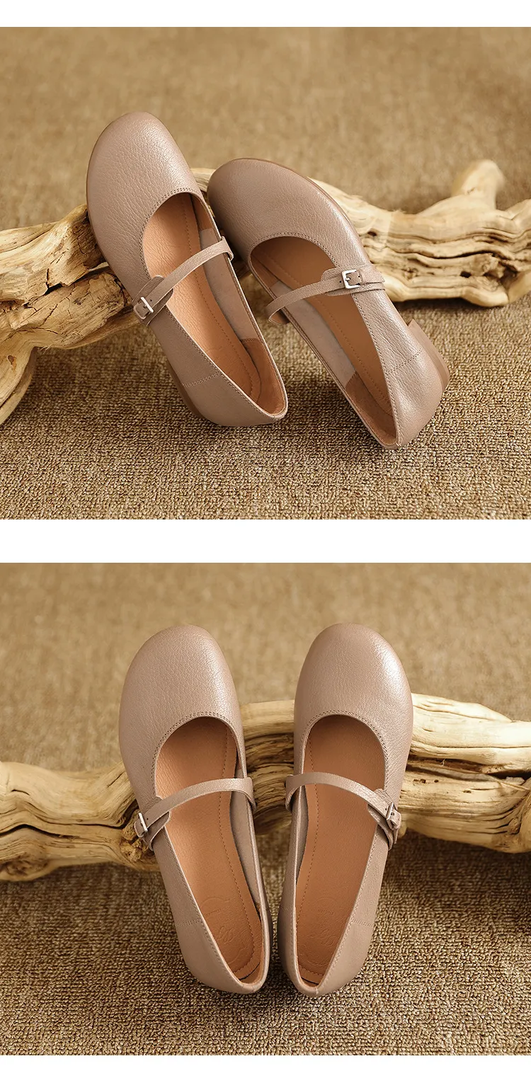 Spring/Summer Round Toe Flat Shoes, Sheepskin Color Block, Low Heel, Fashion Women's Shoes