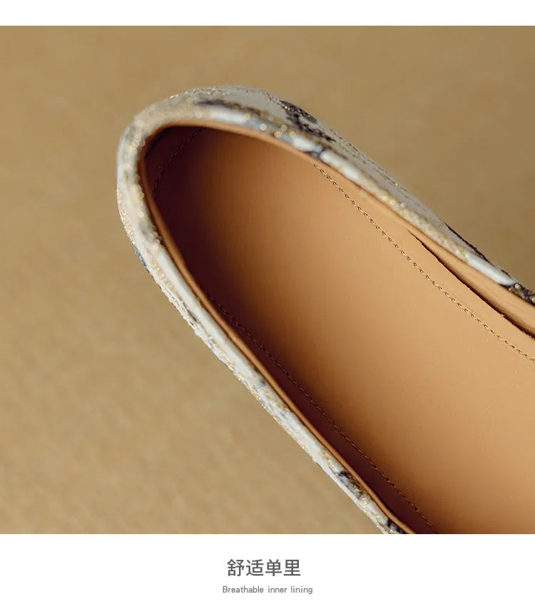 Spring/Summer Square Toe Flat Shoes with Embroidery, Chinese Style, Comfortable, and Bow-Tie
