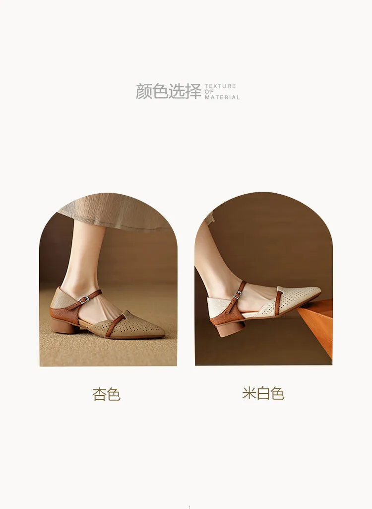 Our main product in stock is the spring/summer arrow-shaped hollow sandal, made of sheepskin, women's fashion shoes, sizes 22-25a.