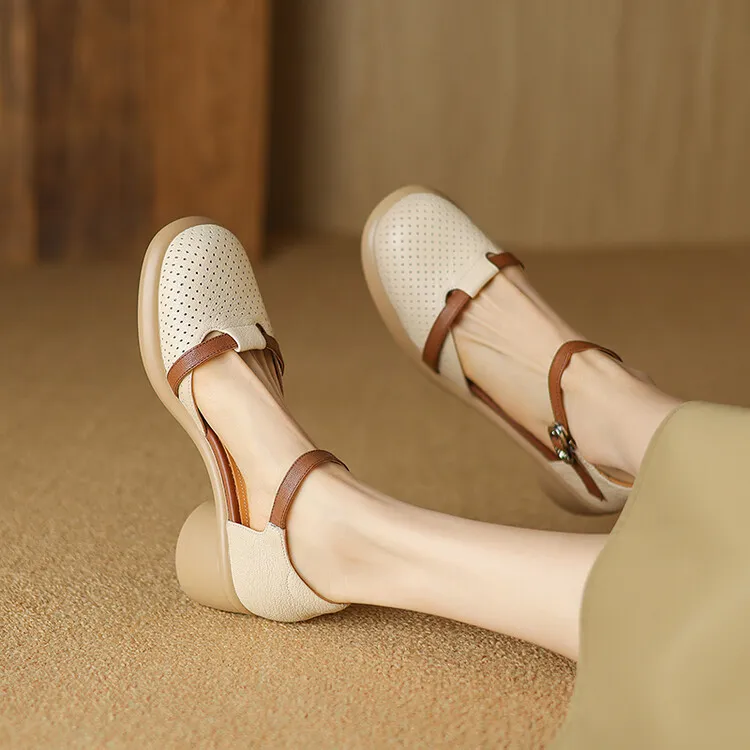 Spring/Summer Sandals, Chunky Heel, High Heel, Platform, Round Toe, Color Block Fashion Shoes, Women's Size 33-18b