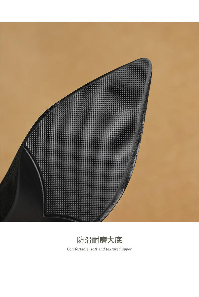 New granny shoes, spring/summer French retro pointed toe kitten heel 5cm retro V-mouth single shoes for women.