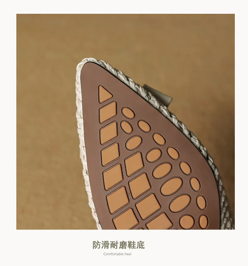 Spring/Summer Pointed Toe Flats Kitten Heel High Heels Bow Hollow Out Leather Fashion Women's Shoes