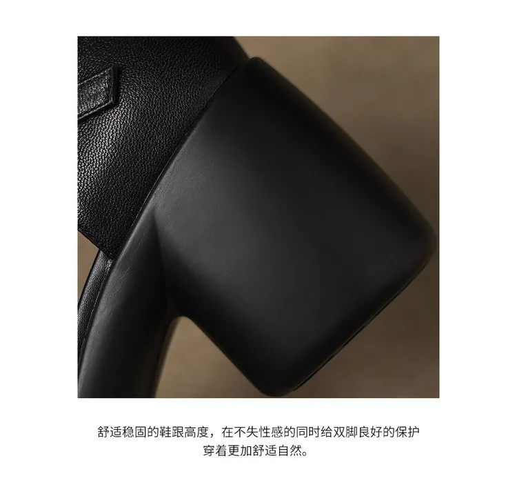 Spring/Summer Platform Chunky Heel High-Heel Buckled Sandals Sheepskin Fashion Women's Shoes 5-13d