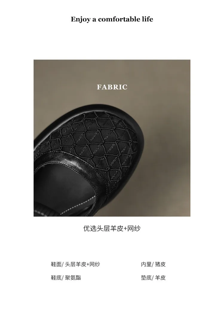Spring/Summer Slippers, Round Toe, Thick Sole, Chunky Heel, High Heel, Sheepskin and Mesh Panel Women's Shoes, 5-13a