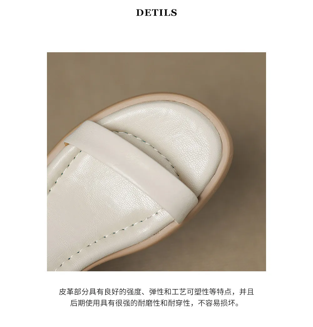 Spring/Summer Round Toe Sandals Chunky Heel High Heel Buckle Lambskin Fashion Women's Shoes