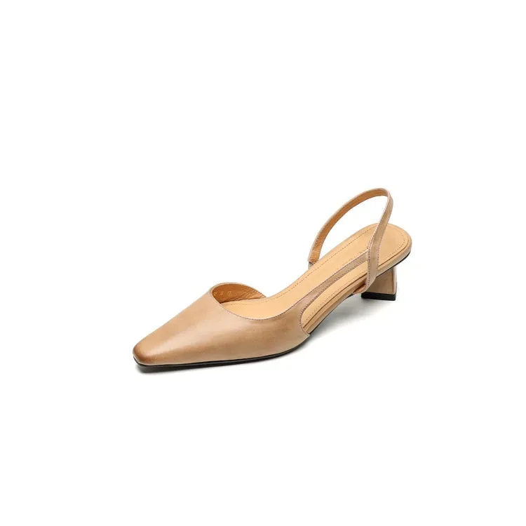 Spring/Summer Fashion Sandals with Closed Toe, Chunky Heel, Mid-Heel, Open Back - Real Product Video