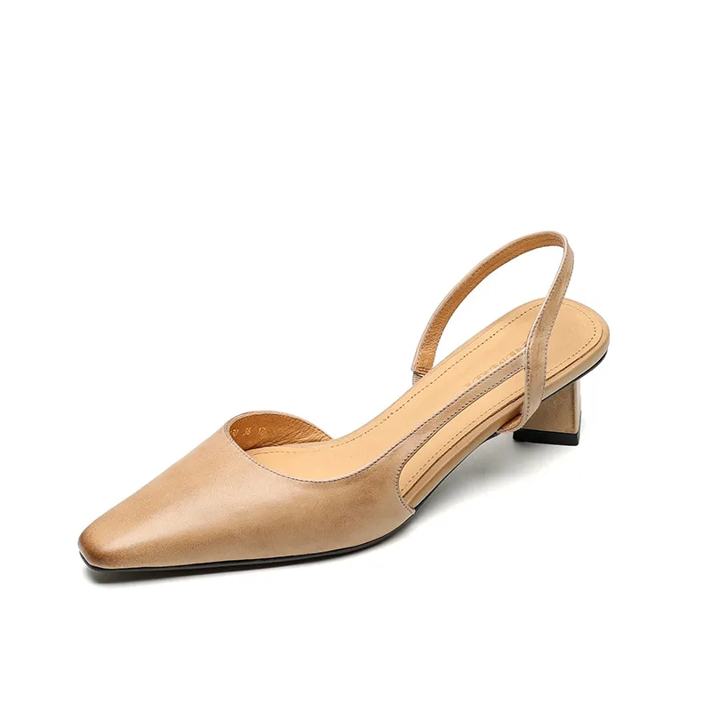Spring/Summer Fashion Sandals with Closed Toe, Chunky Heel, Mid-Heel, Open Back - Real Product Video