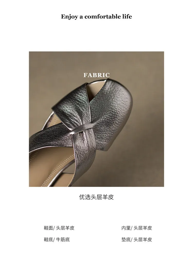 Round toe, 3 colors gunmetal silver/white, flat sole, hidden wedge heel, hollowed-out toe, women's summer outdoor fashion slippers.