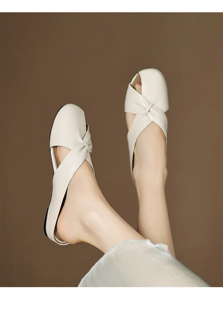 Round toe, 3 colors gunmetal silver/white, flat sole, hidden wedge heel, hollowed-out toe, women's summer outdoor fashion slippers.
