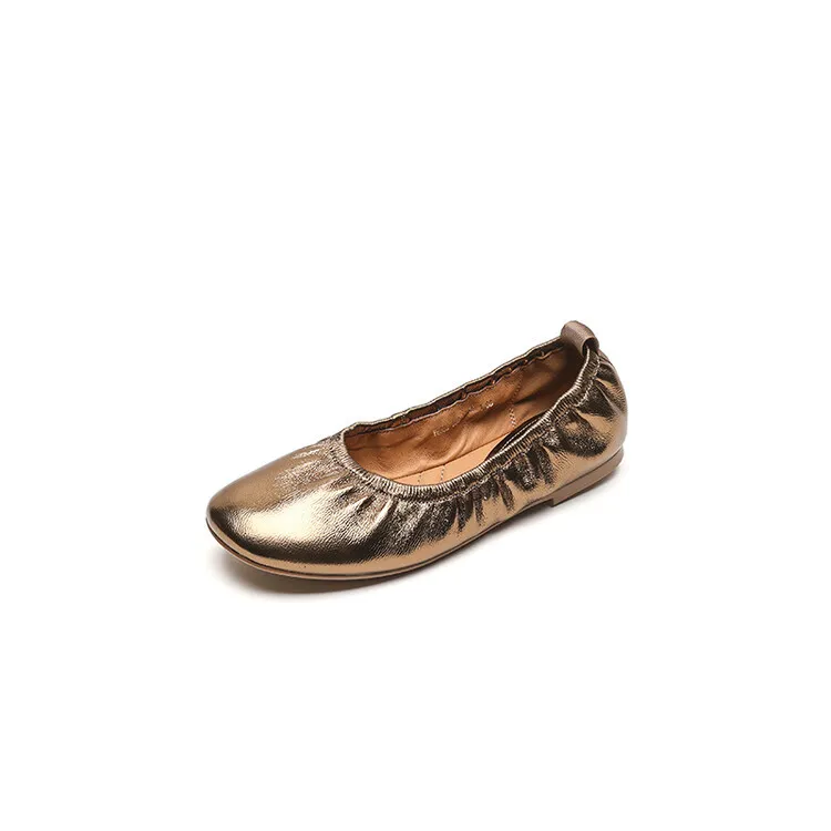 Spring and Autumn Single Shoes, Comfortable Sheepskin Slip-on Women's Shoes