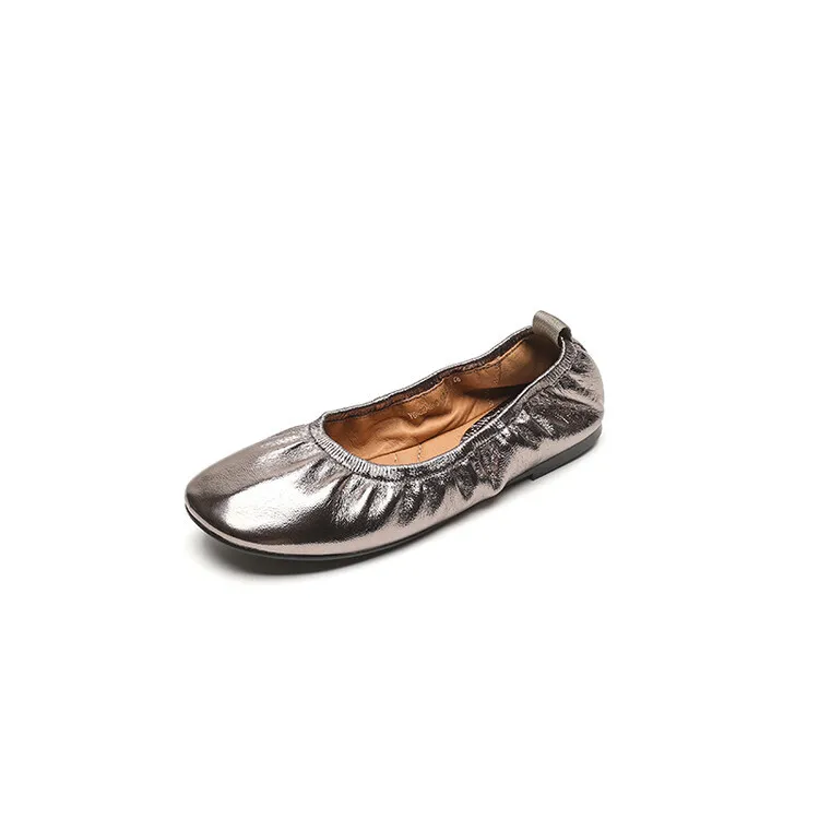 Spring and Autumn Single Shoes, Comfortable Sheepskin Slip-on Women's Shoes
